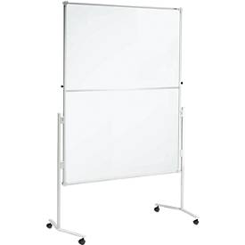 MAUL Moderationstafel Pro, klappbar, B 1200 x H 1500 mm, Textil/Whiteboard, blau
