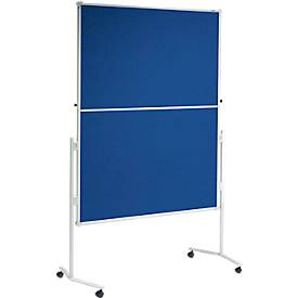 MAUL Moderationstafel Pro, klappbar, Textil/Textil blau + Moderationskarten-Set mit 360 Karten und 200 Pin-Nadeln