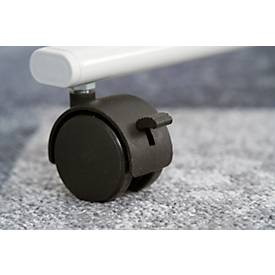 MAUL Moderationstafel Pro, Textil, blau/Whiteboard + Moderationskarten-Set mit 360 Karten und 200 Pin-Nadeln