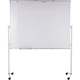 MAUL Moderationstafel Pro, Textil, blau/Whiteboard + Moderationskarten-Set mit 360 Karten und 200 Pin-Nadeln