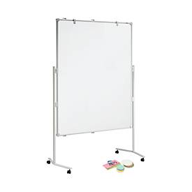 MAUL Moderationstafel Pro, Whiteboard/Whiteboard + Moderationskarten-Set mit 360 Karten und 200 Pin-Nadeln