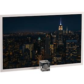 Maul Neodym-Magnet, Würfelform, Haftkraft 1,5 kg, B 15 x T 15 x H 15 mm, Acryl, glasklar, 4 Stück