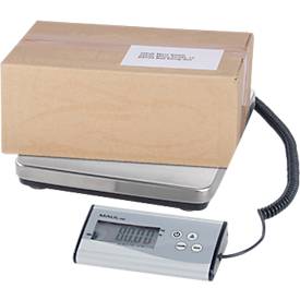 MAUL Paketwaage MAULcargo, bis 120 kg, separates Bedienpult, Batteriebetrieb, Ein-Tasten-Bedienung, Abschaltautomatik