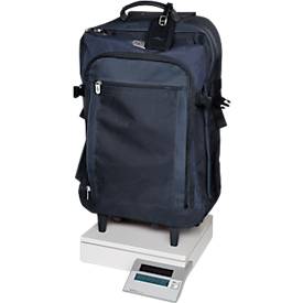 MAUL Paketwaage MAULparcel S, bis 50 kg, Solarbetrieben, Abschaltautomatik, Ein-Tasten-Bedienung, Hold-Funktion, grau