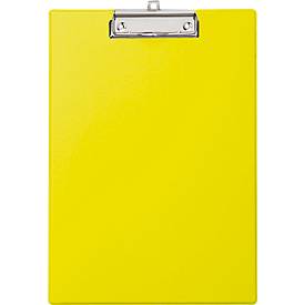 MAUL Planchette à pince avec film de protection, DIN A4, avec oeillet de suspension, 319 x 229 x 13 mm, jaune