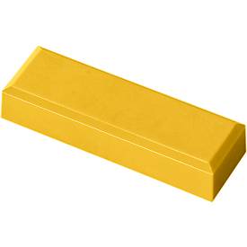 MAUL Rechteckmagnete, 53 x 18 x 10 mm, 20 Stück, gelb