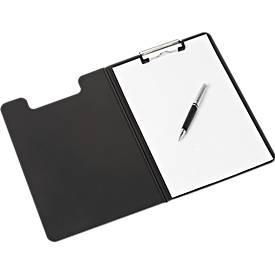 MAUL Schreibmappe PP, DIN A4, Polypropylen, Bügelklemme mit Kunststoffecken, schwarz