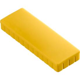MAUL Solidmagnete, 54 x 19 mm, 10 Stück, gelb