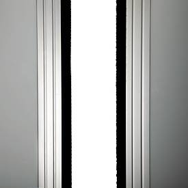 MAUL Stellwandsystem MAULconnecto, 1 x Akustikvlies hell, 1 x Akustikvlies dunkel, 1 x Whiteboard, Standfuß, auf Rollen, H 1800 x B 1000 mm, silber