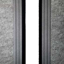MAUL Stellwandsystem MAULconnecto, 2 x Akustikviles dunkel, 1 x Akustikvlies hell, Klettverbindung, Standfuß, H 1800 x B 1000 mm, anthrazit