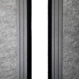 MAUL Stellwandsystem MAULconnecto, 3 x Akustikvlies dunkelgrau, Klettverbindung, Standfuß, H 1800 x B 1000 mm, anthrazit