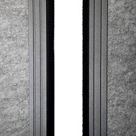 MAUL Stellwandsystem MAULconnecto, Steckmodule, 3x Akustikvlies dunkel, Klettverbindung, auf Rollen, H 1800 x B 1000 mm, anthrazit