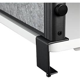 MAUL Tisch-Trennwand MAULconnecto Uplight, LED-Beleuchtung, 1200 x 500 mm, anthrazit