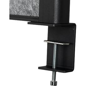 MAUL Tisch-Trennwand MAULconnecto Uplight, LED-Beleuchtung, 1200 x 500 mm, anthrazit