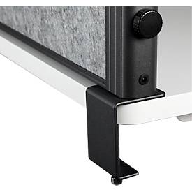 MAUL Tisch-Trennwand MAULconnecto Uplight, LED-Beleuchtung, 1600 x 500 mm, anthrazit