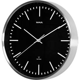 MAUL Wanduhr MAULfly, Durchmesser 30 cm, Funkuhr, schwarz