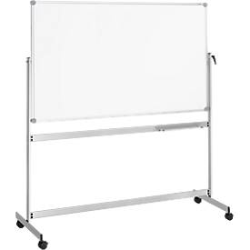MAUL Wende-Whiteboard Revolve, mobil, emailliert, 1000 x 1800 mm