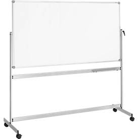 MAUL Wende-Whiteboard Revolve, mobil, emailliert, 1000 x 2100 mm