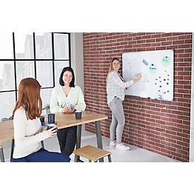 MAUL Whiteboard 2000 + 31teiliges Zubehör-Set, platingrau