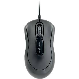 Maus Kensington Mouse-in-a-Box™ EQ, kabelgebunden, für Links-/Rechtshänder, 2 Tasten und Scrollrad, 1000 dpi, PCR, schwarz