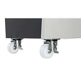 Medienvernichter HSM StoreEx HDS 150, Sicherheitsstufen T-1, E-2, H-3, Schnittbreite 40 mm, lichtgrau/eisengrau