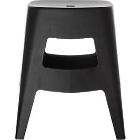 meet by Paperflow Barhocker BELLINI, Sitzhöhe 46 mm, 4-Fußgestell, Polypropylen, schwarz, 2 Stück
