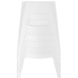 meet by Paperflow Barhocker BELLINI, Sitzhöhe 46 mm, 4-Fußgestell, Polypropylen, weiß, 2 Stück