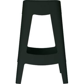 meet by Paperflow Barhocker BELLINI, Sitzhöhe 68,5 mm, 4-Fußgestell, Polypropylen, schwarz, 2 Stück