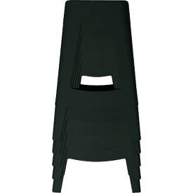 meet by Paperflow Barhocker BELLINI, Sitzhöhe 68,5 mm, 4-Fußgestell, Polypropylen, schwarz, 2 Stück