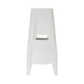 meet by Paperflow Barhocker BELLINI, Sitzhöhe 68,5 mm, 4-Fußgestell, Polypropylen, weiß, 2 Stück