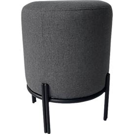 meet by Paperflow Hocker Nest, mit Schutzkappen, Polyester & Stahl, anthrazit