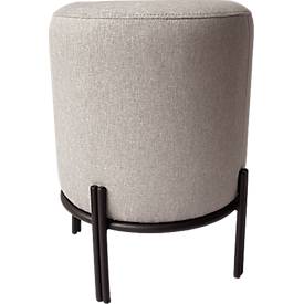 meet by Paperflow Hocker Nest, mit Schutzkappen, Polyester & Stahl, grau