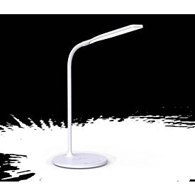 meet by Paperflow IRENE LED-Tischleuchte weiß, 300 lm, flexibler Arm, Qi-Ladegerät, CCT-Modus