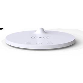 meet by Paperflow IRENE LED-Tischleuchte weiß, 300 lm, flexibler Arm, Qi-Ladegerät, CCT-Modus