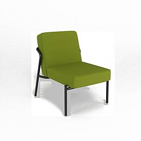 meet by Paperflow Outdoor Sessel MEDSO, Polypropylen/Stahl, Sitzhöhe 41 cm, Größe S, grün/mattschwarz