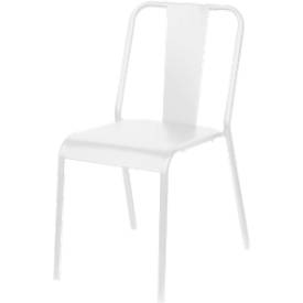 meet by Paperflow Outdoorstuhl ARTY, stapelbar, Stahl verzinkt, matt weiß, 2er-Set