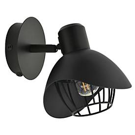 meet by Paperflow Paros Wandleuchte Schwarz, Metall, 145×190×155 mm, E14-Fassung, Netzbetrieb