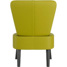 meet by Paperflow Sessel BRIGHTON, 4-Fußgestell, Sitz- und Rückenpolsterung, Kunstlederbezug, B 650 x T 490 x H 410 mm, grün/schwarz