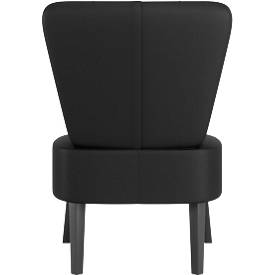 meet by Paperflow Sessel BRIGHTON, 4-Fußgestell, Sitz- und Rückenpolsterung, Kunstlederbezug, B 650 x T 490 x H 410 mm, schwarz/schwarz