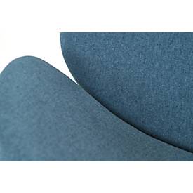 meet by Paperflow Sessel SMILE, Polyurethaneschaum, bis 120 kg, Stahl & Polyester, schwarz & blau