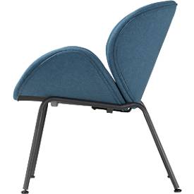 meet by Paperflow Sessel SMILE, Polyurethaneschaum, bis 120 kg, Stahl & Polyester, schwarz & blau