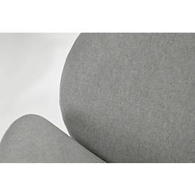 meet by Paperflow Sessel SMILE, Polyurethaneschaum, bis 120 kg, Stahl & Polyester, schwarz & grau