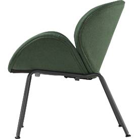 meet by Paperflow Sessel SMILE, Polyurethaneschaum, bis 120 kg, Stahl & Polyester, schwarz & grün
