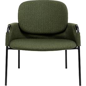 meet by PaperflowSessel CLOTH, Polyurethaneschaum, bis 150 kg, Stahl & Polyester, schwarz & grün