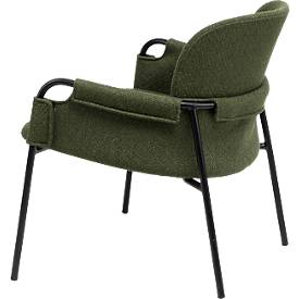 meet by PaperflowSessel CLOTH, Polyurethaneschaum, bis 150 kg, Stahl & Polyester, schwarz & grün