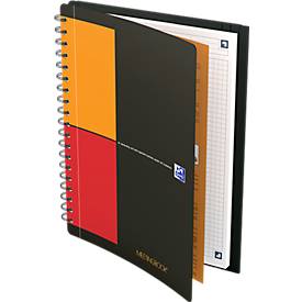 Meetingbook Oxford International, B5/A5+, doppelspiralgebunden, kariert, 80 Blatt, SKRIBZEE®-komp., 5 Stück