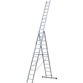 Mehrzweckleiter 3-teilig, 3x14 Sprossen