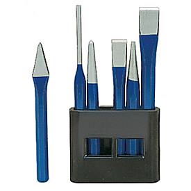 Meißel Chrom-Vanadium 6-teilig im Halter mit Sockel