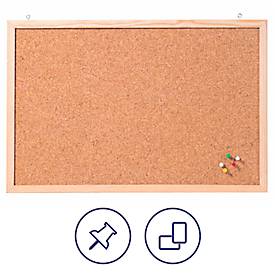 Memoboard Kork, Korktafel, Naturrahmen, 800 x 600 mm, braun