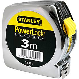 Mètre ruban Powerlock® STANLEY, L 3 m x l. 12,7 mm